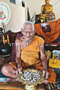 Buddha Life Insurance Takrud Arjarn Jiam Thai Amulet Sacred Protection & Luck