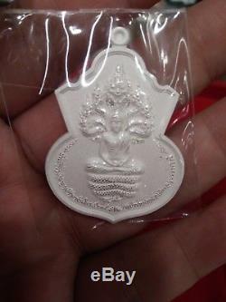 Buddha Naga LP Boon Thai Amulet Protect Luck Charm Rich Talisman Silver925 White