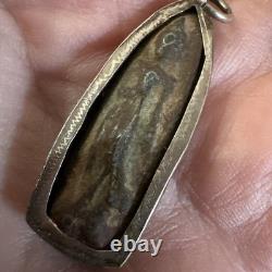 Buddha Perdloke Antique Thai Magic Amulet Pendant Rich Money Lucky Happy Success