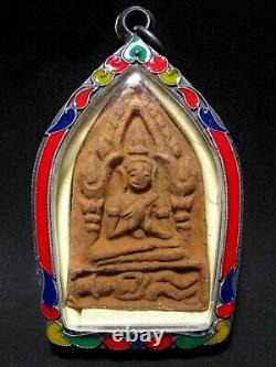 Buddha Phra Khunpan LP Tae Terracotta Figure BE2503 Thai Amulet