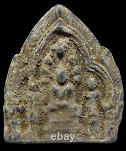 Buddha Phra Narai Song Puen, made of Shin Silver, Thai Amulet 16/17th C