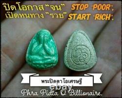 Buddha Phra Pidta Bowl Billionaire Amulet Power Protection Spirits Magic Thai
