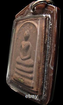 Buddha Phra Somdej Lek Nam Phi Ore embed Talisman from Uttaradit Thai Amulet