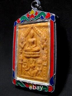 Buddha Somdej Victorious Mara LP Kuai Phra Mae Torani Base Figure Thai Amulet