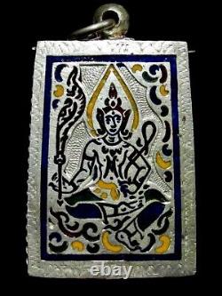 Buddha Somdej Wat Rakang Back Cloth Pattern Thai Amulet 19th C