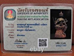 Buddha Statue Bronze Sculpture Brahma with Eight Arms Thai Amulet