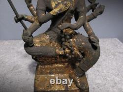 Buddha Statue Bronze Sculpture Brahma with Eight Arms Thai Amulet