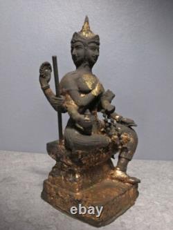 Buddha Statue Bronze Sculpture Brahma with Eight Arms Thai Amulet