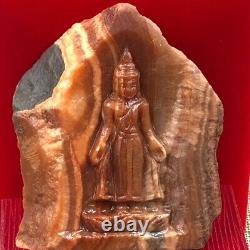Buddha Statue Carve Stone Rock Phra That Khao Sam Roi Yot Powerful thai Amulet