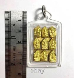 Buddha Talisman Best Mahar Yant Gold Sheet Thai Charm Magic Power Amulet Ajarn O