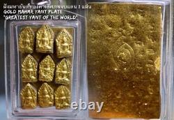 Buddha Talisman Best Mahar Yant Gold Sheet Thai Charm Magic Power Amulet Ajarn O