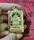Buddha Thai Phra Somdej Gold Color LP Toh Yant Amulet Pendant Magic Talisman