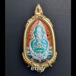 Buddha on Head Giant God Thao Wessuwan Golden Face Thai Amulet Phra Nikhom