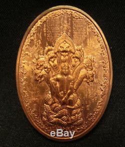 Buddha with Naka Coin Ajarn Mom UFO Thai Amulet Protect Wearer from all dangers