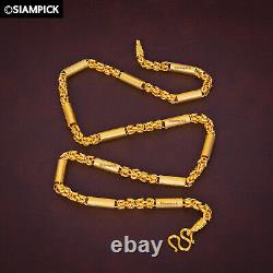 Byzantine Chain Necklace 23K 24K Gold Jewelry Thai Baht Amulet Buddha Necklace