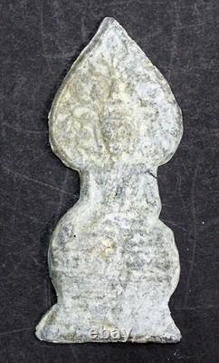 CHIANG SAEN Antique THAI BUDDHA AMULET Lead Alloy SACRED Artifact