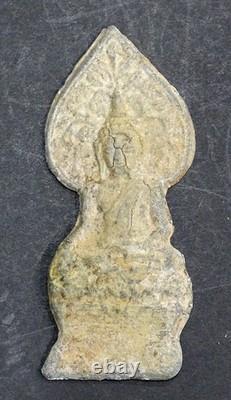 CHIANG SAEN Antique THAI BUDDHA AMULET Lead Alloy SACRED Artifact