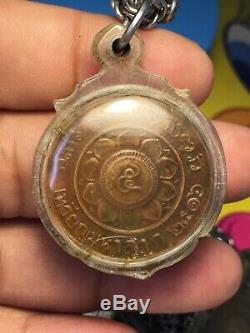 COIN LP PHOM WAT CHONGCARE BE. 2516 Old Thai Buddha Amulet pendant believe charm