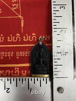 Cambodia Bayon Style Buddha, Blackwood Khmer Thai Lao Amulet Pendant Necklance