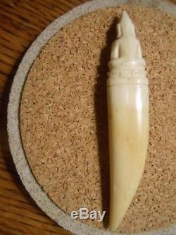 Carved Tooth Thai Buddhist -WHITE TOOTH VINTAGE NOT SURE IF TIGER OR WHAT BUDDHA