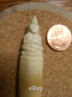 Carved Tooth Thai Buddhist -WHITE TOOTH VINTAGE NOT SURE IF TIGER OR WHAT BUDDHA