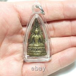 Certificate Garantee Buddha Chinnaraj BE2495 Powerful Luck Thai Amulet Bronze