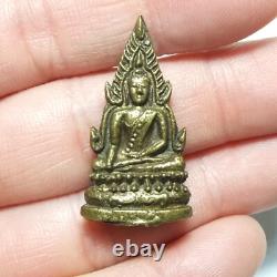 Certificate Garantee Buddha Chinnaraj BE2495 Powerful Luck Thai Amulet Bronze