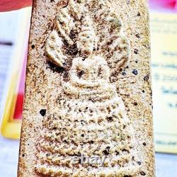 Certificate Somdej Nakpog Buddha Naga Cobra 7head Shield Kuay Thai Amulet #18419