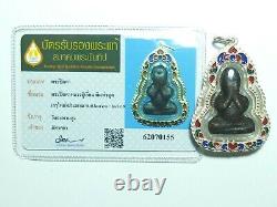 Certificated Thai Amulet Buddha Southeast Antique Phra Pidta Lp Eiam