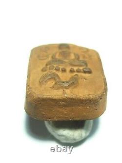 Certificated Thai Buddha Amulet Phra Lp Pan Ride The Rooster