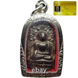 Certified Phra Kong, Wat PhraKongRuesi, Ancient black clay, Thai Buddha Amulet