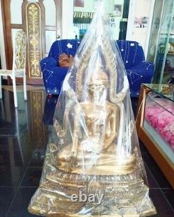 Chinnarat Phar Buddha Statue Thai Brass Amulet heal Antique Meditation Sacred