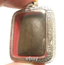 Close Eyes Pidta Buddha Lotus Lp Boon Thai Amulet Against Black Magic Bad Spirit