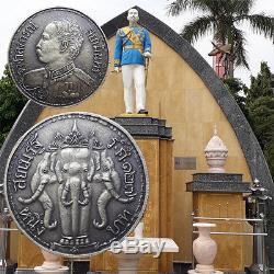 Coin Phra Somdej Rama 5 King 1 Baht Thailand Thai Amulets Buddha Antiques Lucky