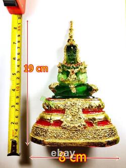 Compilation Set3 Season Emerald Buddha Statue Meditation Gold Thai Amulet #16520