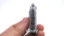 Craved White Buddha Amulet Pendant Thai temple BE 2510 Nuea Nga Sacred Substance