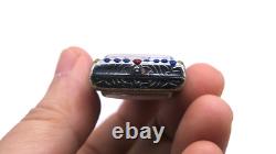 Craved White Buddha Amulet Pendant Thai temple BE 2510 Nuea Nga Sacred Substance