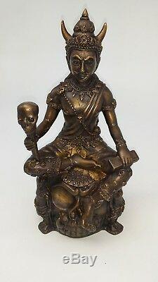 Death Lord GOD Magic Thai Buddha Amulet statues BRASS ART ORIGINAL