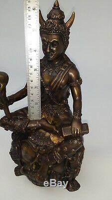 Death Lord GOD Magic Thai Buddha Amulet statues BRASS ART ORIGINAL