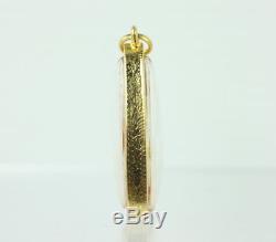 Detail Solid 18K 75% Pure Gold Framed Thai Buddha Amulet Pra Chinnaraj Pandant