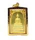 Detail Solid 18K 75% Pure Gold Framed Thai Buddha Amulet Pra Somdaj Pendant