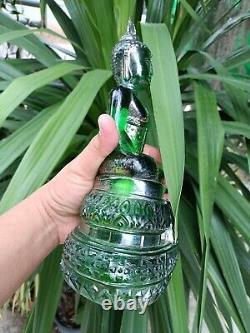 Emerald Buddha 25th century Green glass texture, year 2500, Thai Amulet Buddha