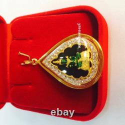 Emerald Buddha Amulet Pendant 18K Gold-Plated Waterproof Case Sacred Thai Luck 2