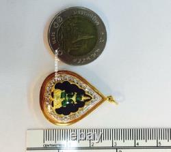Emerald Buddha Amulet Pendant 18K Gold-Plated Waterproof Case Sacred Thai Luck 2