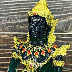Emerald Buddha Statue Green Gold Summer Armor 27cm Watbangpha Thai Amulet #17248
