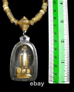 FINE! Ancient Nga Chang Kae Carving Buddha LP Derm Figure Thai Amulet