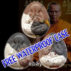 FREE Waterproof Case RARE Thai Amulet Genuine Phra PID TA Jumbo LP PHAT PIDTA