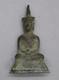 Fine Old Antique Thai Bronze Phra Chai Sitting Buddha Statue Amulet Thailand