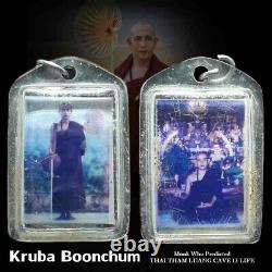GENUINE THAI BUDDHA AMULET TOP 1st GEN. PHOTO OF KRUBA BOONCHUM 2519 REAL RARE