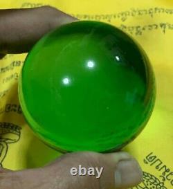 Gems Naga Eye Crystal Real Lucky Buddha Talisman Rich Money Thai Amulet Green